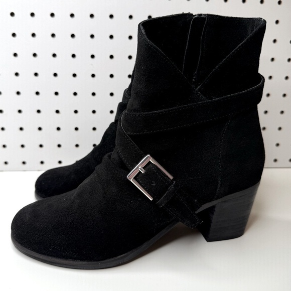 Matisse Shoes - Anthropologie Matisse Harper Black Suede Leather Ankle Boots Women’s 7M Side Zip